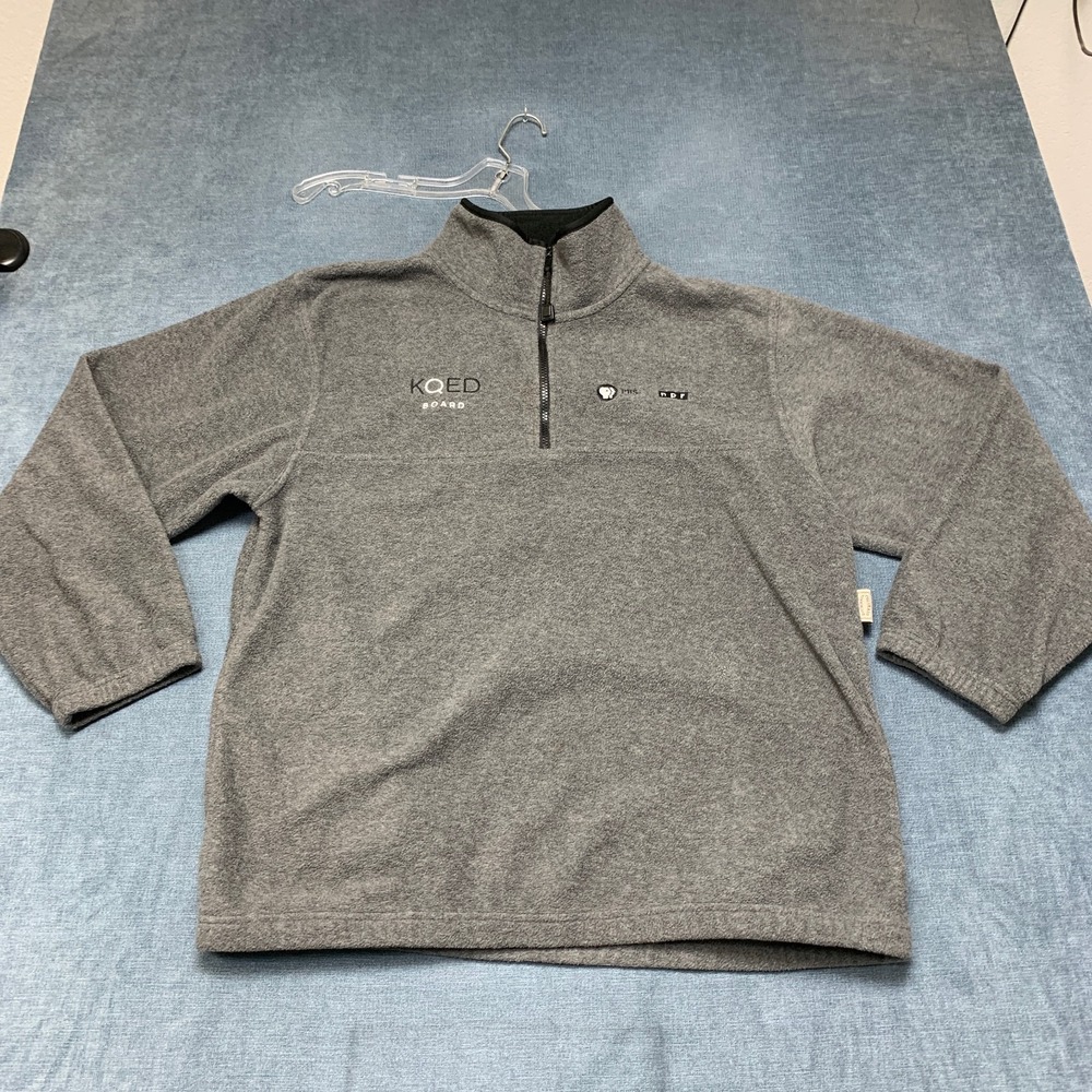 Colorado Timberline Academy Fleece Jacket Mens M Gray Long Sleeve Quarter Zip